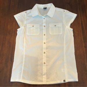 Eastern Mountain Sports Women’s Short Sleeve Outdoors Button Down Shirt Size S